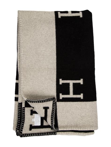 hermes throw blanket black|Hermes avalon blanket discontinued.